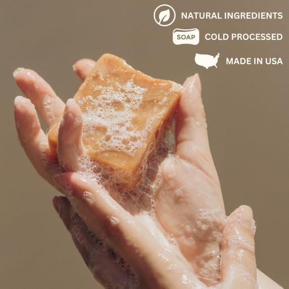 Organic Citrus Cedar Sage Bar Soap - Gentle Cleansing for Sensitive Skin, Earthy Scents - 3 Pack - Experience Healthy and Glowing Skin