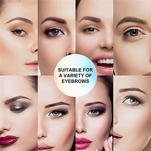 Eyebrow Stamp Stencil Kit - 24PCS Eyebrow Stencils for Perfect Brow, Eyebrow Stamp Long-lasting Waterproof & Smudge-Proof, Eyebrow Kit with Eyebrow Brush for Thin & Thick Brow (Medium Brown)