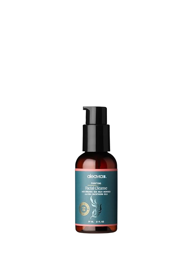 Aleavia Travel Size Purifying Facial Cleanse – Fragrance-Free Organic & All-Natural Prebiotic, Vegan Face Wash – Nourish your Healthy Skin Microbiome – 2 oz. (New Formula)