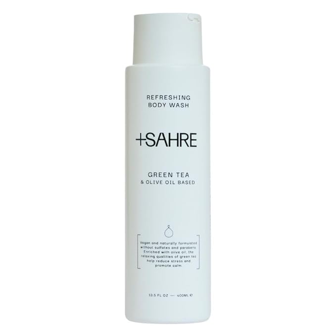 Natural Body Wash – Olive Oil & Green Tea | Antioxidant-Rich | Vegan, Paraben-Free | 13.5 fl oz