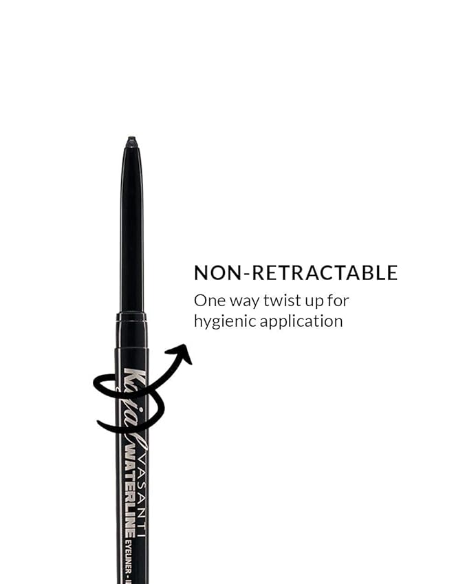 VASANTI Kajal Waterline Eyeliner Pencil - Long-lasting, Waterproof, Smudge-proof, Safe for Sensitive Eyes, Waterline Eye Liner - Opthalmologist Approved and Tested (White Clarifier)