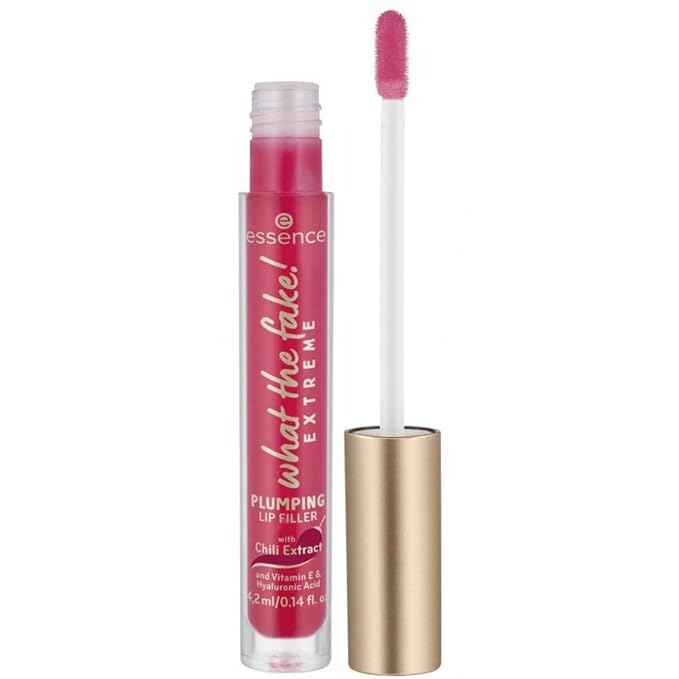 essence | What the Fake! Plumping Lip Filler | Chili Oil Extract Infused for Plump Lips | pH-Reactive Tint | Vegan, Cruelty Free & Gluten Free (03 | Oh My Chili)