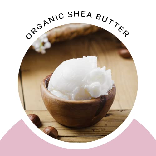 Glimmer Goddess Organic Whipped Body Butter for Women - Moisturizer Cream with Shea & Cocoa Butter, Almonds & Coconut Oil - Lemon Verbena, 8oz