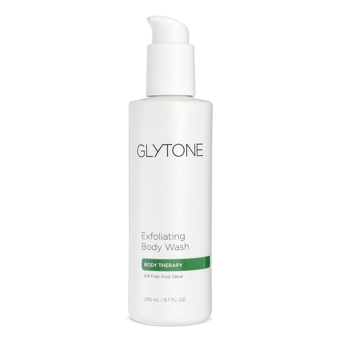Glycolic Acid Body Wash – Exfoliating & Moisturizing Body Wash for Dry Skin, Reduce Keratosis Pilaris – Fragrance-Free Exfoliator with Glycolic Acid for Rough & Bumpy Skin, 6.7 Fl Oz