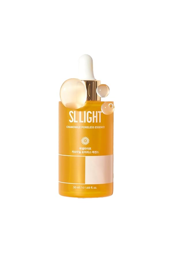Chamomile Poreless Essence (1.69 fl oz, 50ml) | Lightweight Serum with Vitamin C | Glow Serum for Uneven-Looking Skin | Korean Skincare