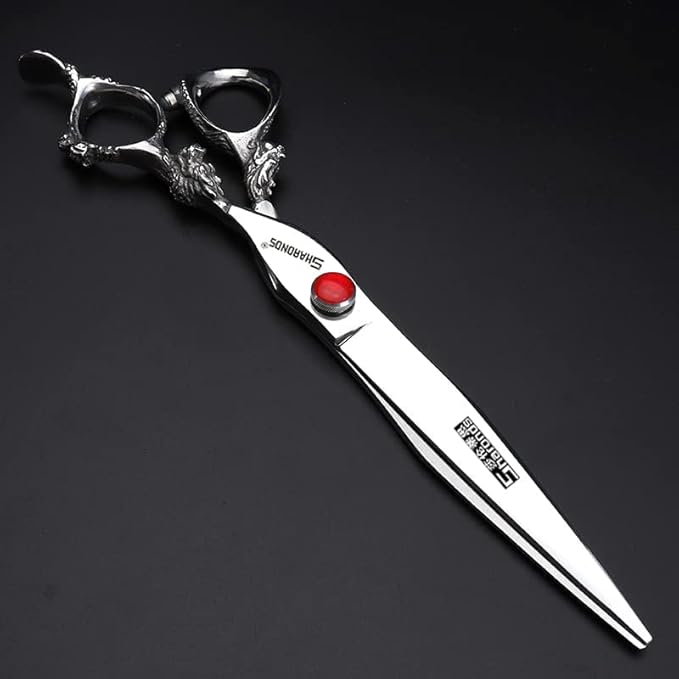 SHARONDS Hair Cutting Scissors Hairdressing Scissors Thinning Scissor Professional Barber Salon Home Shear For Men Women (7.5 inch flat)