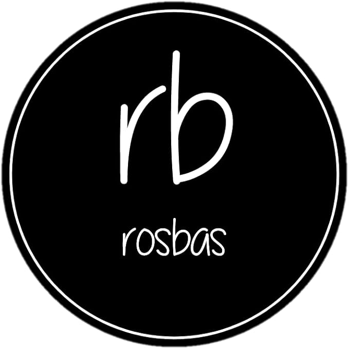 Rosbas Room Spray, Green Tea & Lemongrass Scented, Matte Black Glass Bottle, 4 oz, Fresh Natural Ingredients,Drawstring Cotton Bag, Long Lasting Scented Air Freshener, Non-Aerosol, Handmade in USA