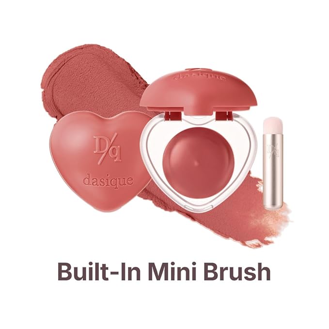 Dasique Souffle Color Pot #20 Apple Candy – Makeup Blush, Buildable Silky-Smooth Texture, Built-In Mini Brush, Multi-Use For Cheek and Lip