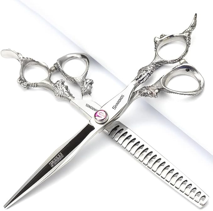 Hair Scissors 6/7/8/9-inch 440C High Hardness For Hairdressers Haircuts Cuttinging Scissors Professional Haircut (7 inch-4pc)