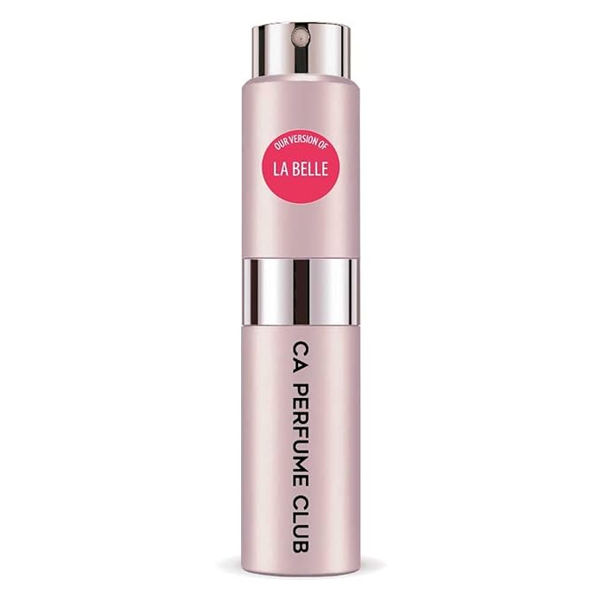 CA Perfume Impression of La Belle for Women Amber Vanilla Scent Long Lasting Perfumes for Women Eau De Parfum Travel Size Refillable Atomizer Spray 0.27 Fl Oz 8ml