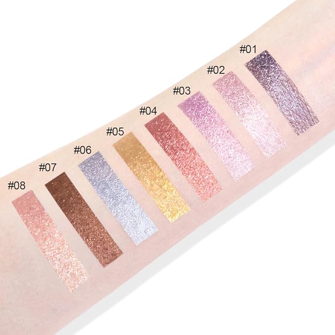Cream Glitter Brown Shimmer Metallic Eyeshadow Palette Makeup, Natural Single Mini Instant Holographic Eyeshadow For Women, Sombras Crema Para Ojos, Talc, Paraben & Cruelty Free