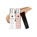 MagicMinerals AirBrush Foundation Set by Jerome Alexander – 3pc Set Includes Primer, Foundation and Kabuki Brush - Spray Makeup with Anti-aging Ingredients for Smooth Radiant Skin (Bright Medium)
