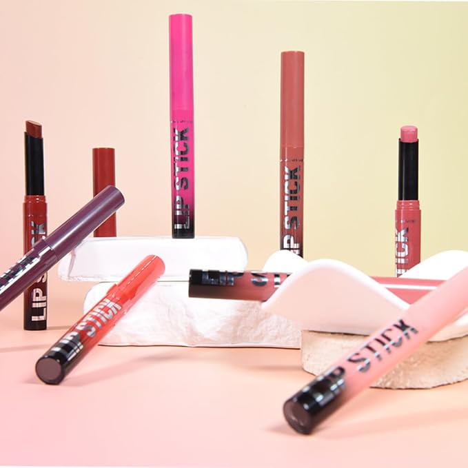 Matte Lipstick Crayon for Women, Pink Nude Lip Stick Pencil 24 Hour Long Lasting Waterproof, Non-Drying Hydrating Formula Lip Gloss Makeup, Vegan & Cruelty-Free, 08