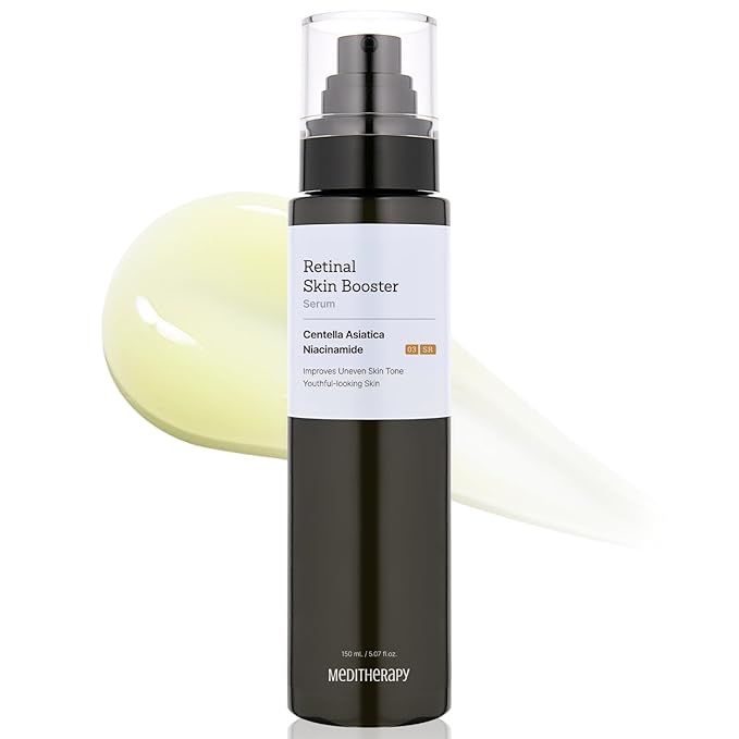MEDITHERAPY Retinal Skin Booster Serum – Beginner Friendly Non-Irritating Retinaldehyde for Face and Body – Anti-Aging Retinol Pore Minimizer for Blemish Prone Skin– Korean Skin Care, 5.07 Fl.Oz Large
