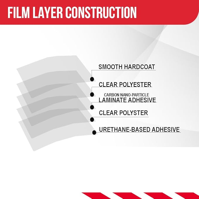 United Centurion Window Tint 20% VLT 36" Inx100'Ft 2Ply Carbon - PET Laminated Adhesive Film - Privacy Window Tint for Cars, Home, Blocks UV/IR Rays, Reduce Heat & Glare - Lifetime Color Stability