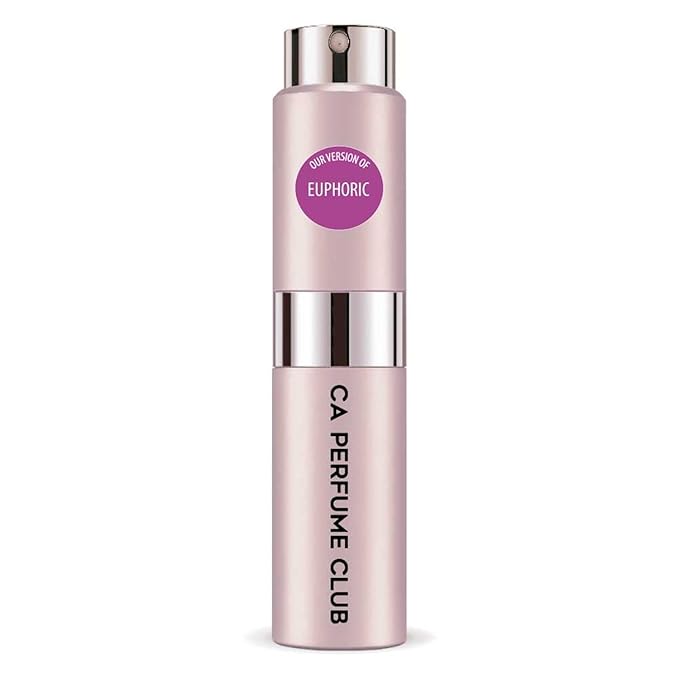 CA Perfume Impression of Euphoric for Women Amber Floral Scent Long Lasting Perfumes for Women Eau De Parfum Travel Size Refillable Atomizer Spray 0.27 Fl Oz 8ml