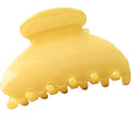 Handmade Celluloid Acetate French Design Barrettes Tortoise Shell Claws Hair Claw Luxury Fashion Accessories Hair Clip for Women (yellow)