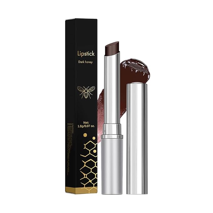 Tinted Lip Balm Lipstick, Hydrating Natural Glossy, Long-lasting Moisturizing & Nourishing Lip Care with Natural Ingredients Transparent Color (Drak Honey, 0.07oz)