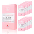 Leaders Insolution AC Clear Skin Clinic Mask | Snail Secretion & Tea Tree Oil for Acne, Redness, Oil Control | 100% Cotton Bemliese Sheet | Balances & Soothes Sensitive Skin (10 Sheets)