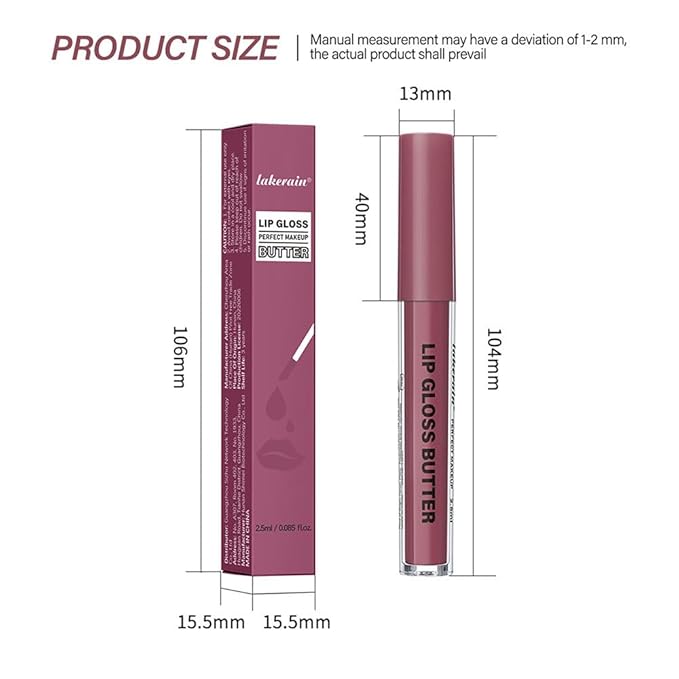Brown Nourishing Lip plumper Gloss, Purple Moisturizing High Shine Lip Glow Oil, Long Wear Hydration Mini Liquid Lipstick Makeup, Fresh Lightweight Glossy Plumping Lip Gloss for Women (12#)