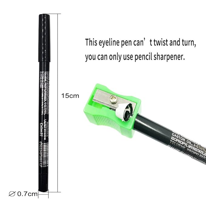 evpct 6Pcs Glitter Eyeliner Pencils Set delineadores de colores para ojos lapiz de ojos negro a prueba de agua Pink Rose Red Orange Purple Metallic Colorful Liquid Eye Liners Set for Women Waterproof
