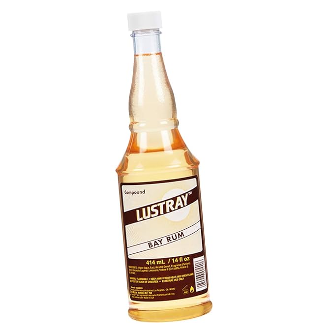 Clubman Lustray Bay Rum After Shave Lotion for Men – Classic After Shave Splash, Soothing & Refreshing Aftershave Scent, 14 fl oz