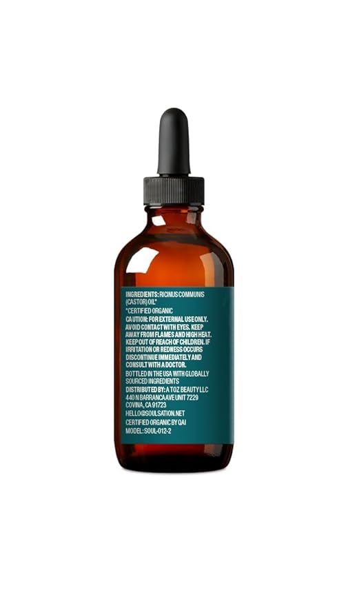 Organic Castor Oil for Eyelashes, Hair & Skin (2oz with Eyelash Kit) | 100% Pure, Natural Cold Pressed