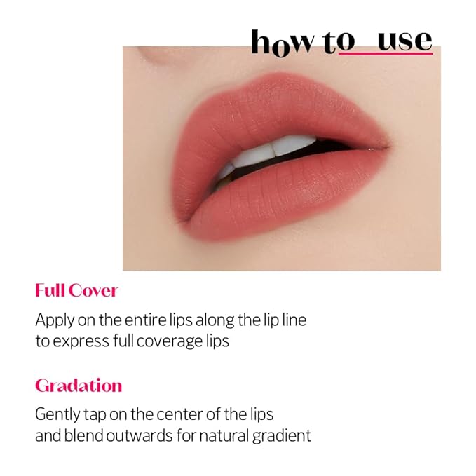 ETUDE Fixing Tint #12 Salmon Brick (4g) | Long Lasting High Pigmented Liquid Lipstick | Waterproof Lightweight Matte Finish Lip Stain | Full Coverage | Korean Makeup, Kbeauty