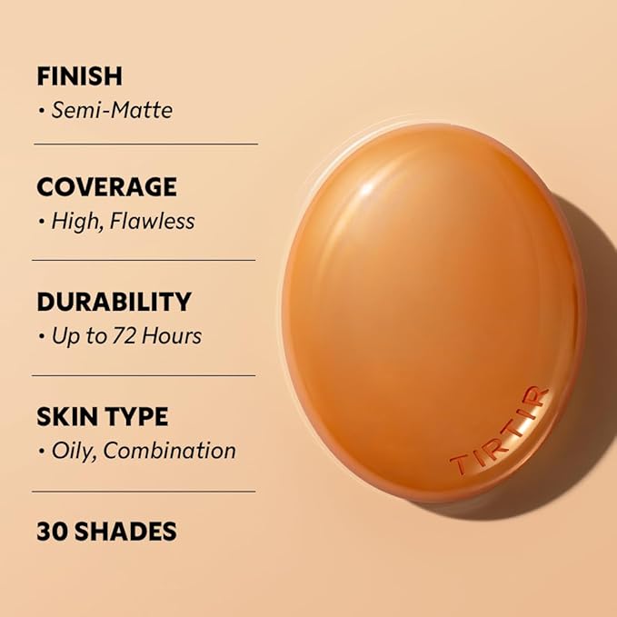 [*Mini Size*] TIRTIR Mask Fit Ai Filter Cushion Foundation | AI-Like Semi-Matte Finish - Up to 72-Hour Medium to Full Coverage Korean BB Cushion Make up Beauty, #21C Cool Ivory, 0.15 Fl Oz