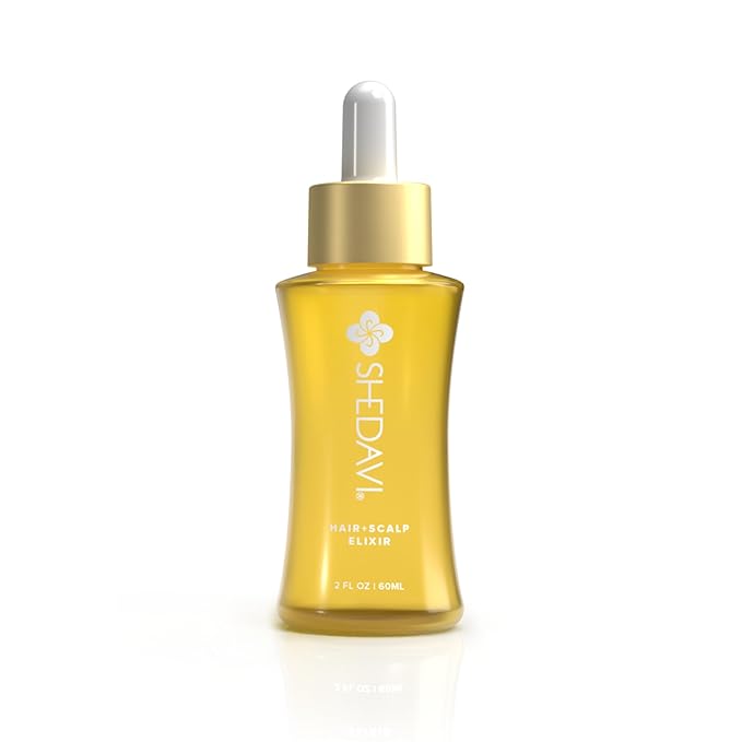 Shedavi Iconic Vegan Hair Serum with Botanicals - Growth Treatment for Women & Men's Dry, Damaged Hair and Scalp with Argan, Coconut, Castor, and Tea Tree Oils