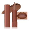 evpct Warm Brown Gradient Matte Lipstick Lip Liner Crayon Combo Pencil Set for Women Long Lasting Waterproof, Mocha Brown Matte Cream Lip Liner and Lipstick Combo Makeup, Flawless Gradual Ombre Effect