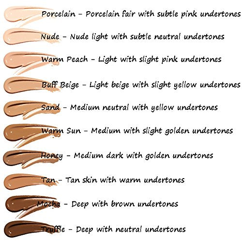 PHOERA Foundation,Flawless Soft Matte Oil Control Liquid Foundation Full Coverage Face Makeup. (104# Buff Beige)