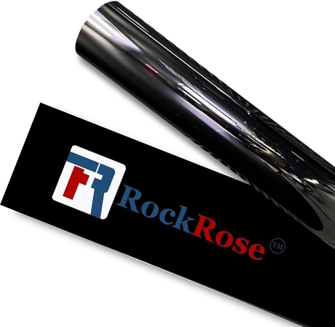 RockRose 75% Nano Ceramic Car Window Tint 40 in x 6FT 2PLY Privacy Film Heat Block, 99% UVR, and 85% IRR Block for Auto or Home Strong Adhesive, Easy Shrink, Plotter Friendly - Charcoal