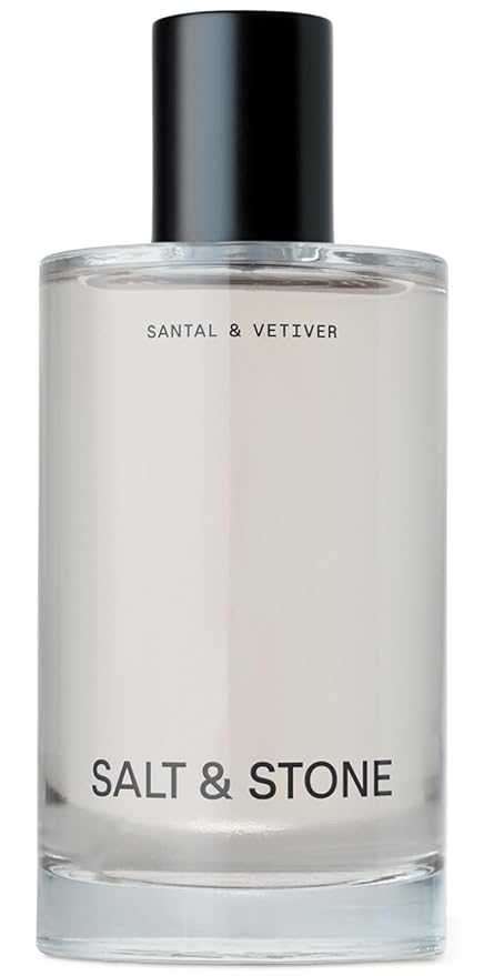Salt & Stone Body Mist, Santal & Vetiver Scent, Skincare Infused Perfume Hair & Body Spray for Women and Men, Hydrating Fragrance with Glycerin and Red Algae, Vegan, Cruelty Free, 3.4 fl oz