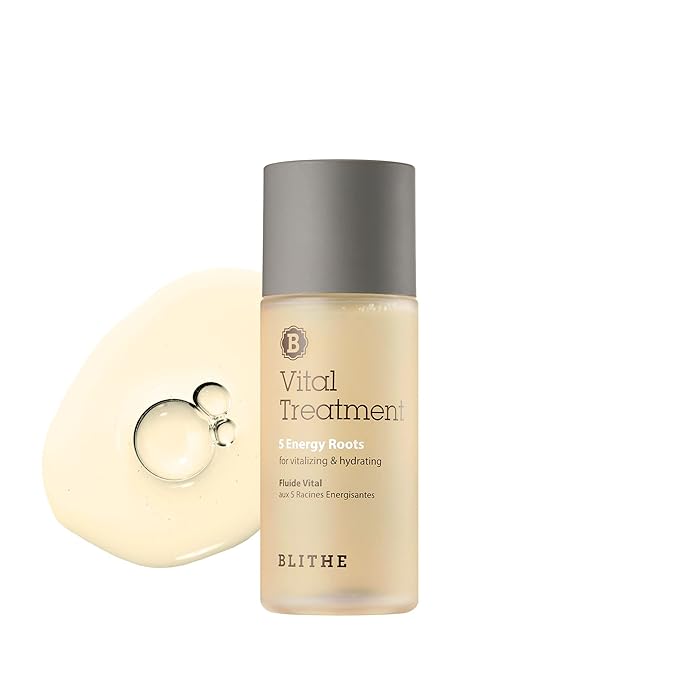 Blithe Asian Skincare 5 Roots Clear Essence Lotion for Dry Skin - Hydrating Face Essence Rice Water, Damage Barrier Repair, Amino Acids, Antioxidants, Korean Combination Face Moisturizer, 1.83 Oz