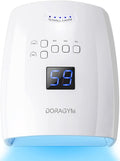 UV LED Nail Lamp, Cordless Gel Polish Dryer for Professional Gel Manicures - White