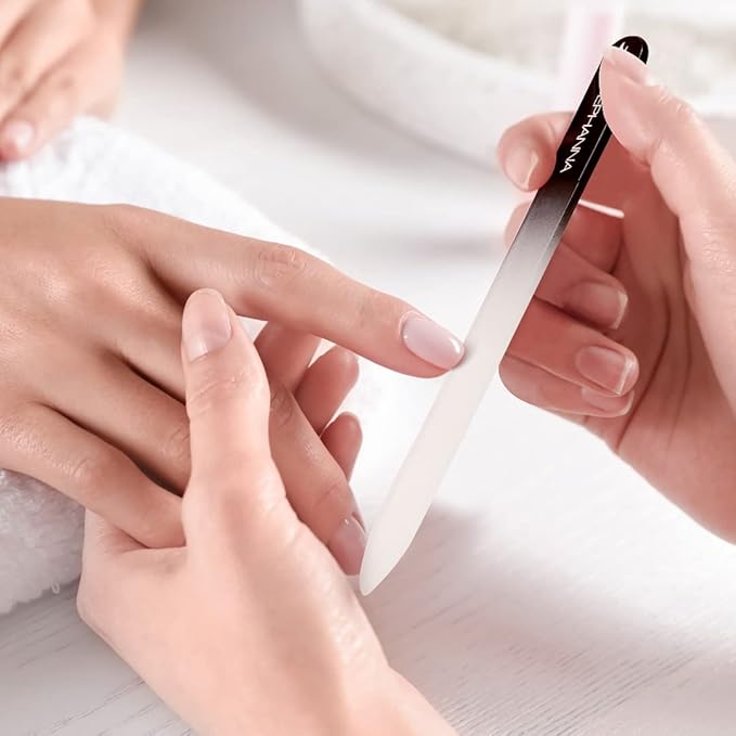 1 Pack Glass Nail File for Unisex Ultra Quality, Portable Crystal Nail File with Case for Mani & Pedicure- Smooth Finish for Natural & Acrylic Nails