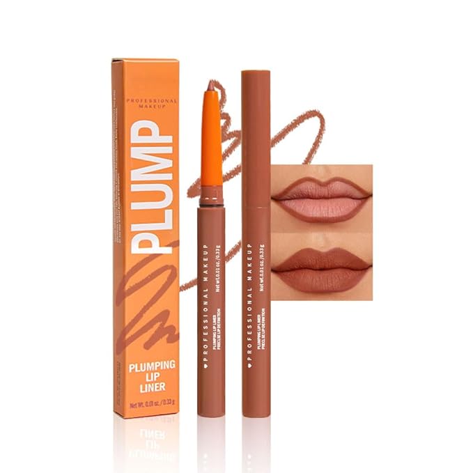 Matte Lip Liner Pencil for Shaping Lips, Retractable Creamy Brown Crayon LipLiner Pencil, Long Lasting Waterproof Lipstick Lip Liner Makeup, Vegan Beauty 05#