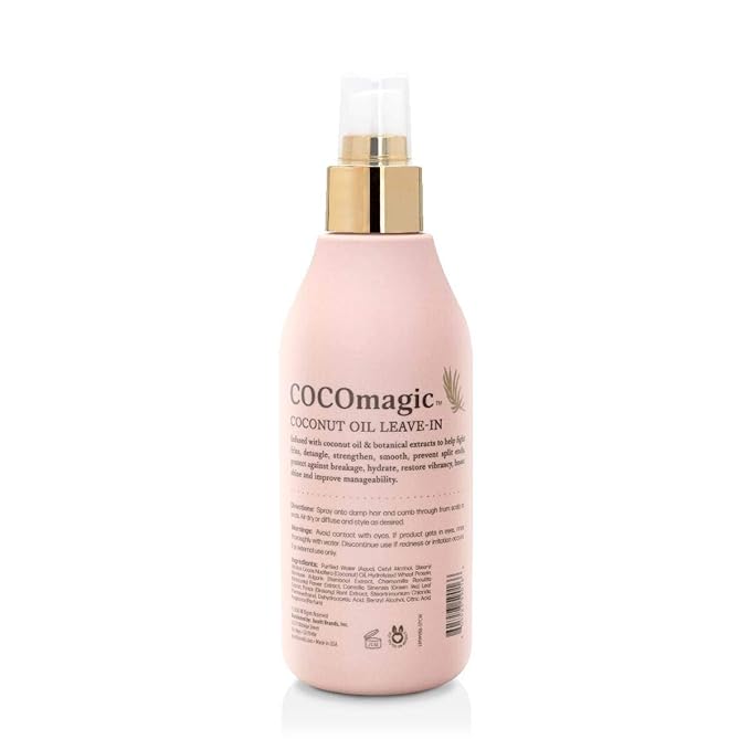 Cocomagic 10-in-1 Leave-in Hair Treatment with Coconut Oil | Hydrate, Detangle, Prevent Frizz | Smooths, Creates Silkiness | Gentle for All Hair Types | Paraben Free, Cruelty Free, Made in USA (8 oz)