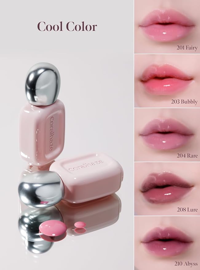 Dew Drop Tint #206 Toffee 4.5g, Glossy, Lightweight Lip Stain, Glass-Like, High Shine, Moisturizing Lip Oil, Long Lasting Color, Hydrating Gloss, Dewy Finish, Korean Beauty Makeup