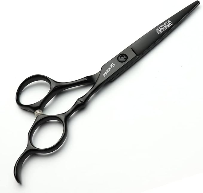 SHARONDS 6/7 Inch Professional 440C Hair Cutting Scissor Salon Hairdressing Thinning Shears Perfect for Barber and Home Use (6 in cut)