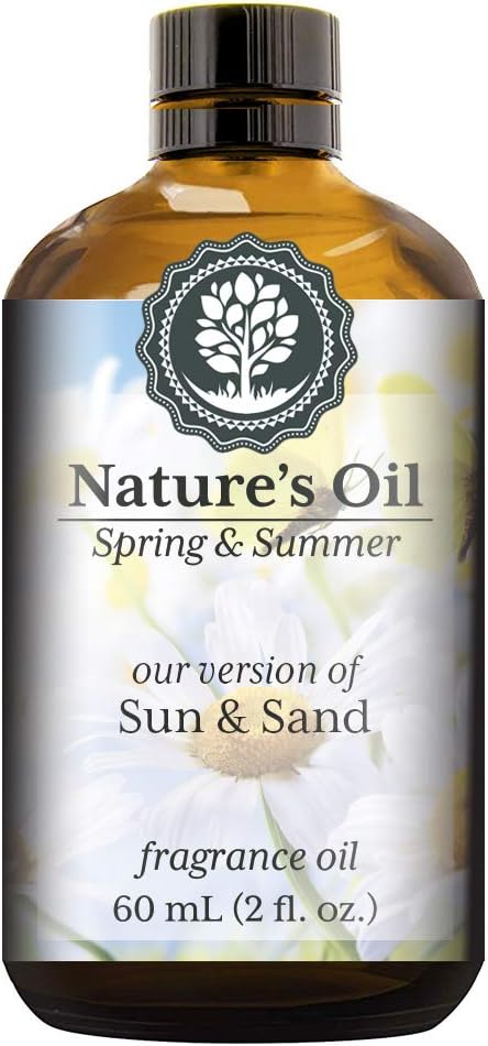 Sun & Sand Fragrance Oil (60ml) (Our Version of Yankee) for Diffusers, Soap Making, Candles, Lotion, Home Scents, Linen Spray, Bath Bombs, Slime