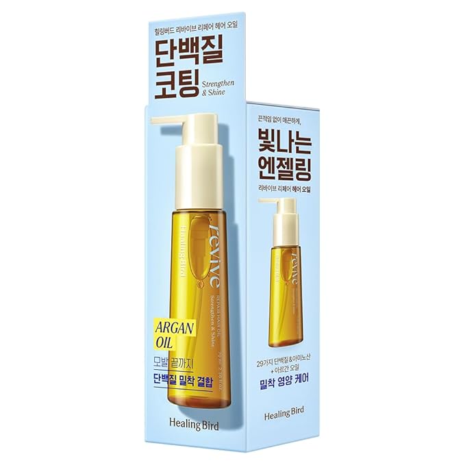 Revive Hair Oil 70ml (2.37 fl.oz) | Nourishing & Volumizing Hair Strengthening Treatment | For Dry, Damaged Hair & Scalp | Restores Shine & Moisture | Cold-Pressed Argan Oil Formula