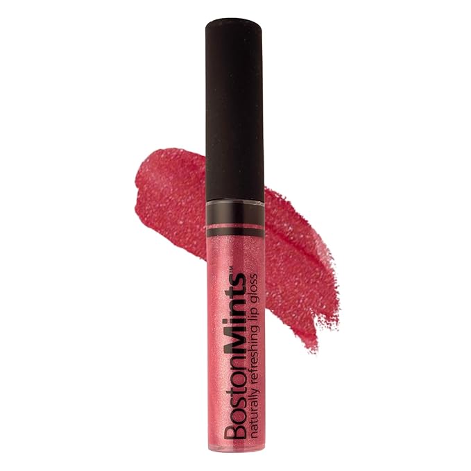 Plump & Shine Lip Duo Set - Mint Tucket Red Lip Gloss (.25oz) and Lip Plumper Southie Pout (.25oz) - Naturally Refreshing Vegan Lip Gloss