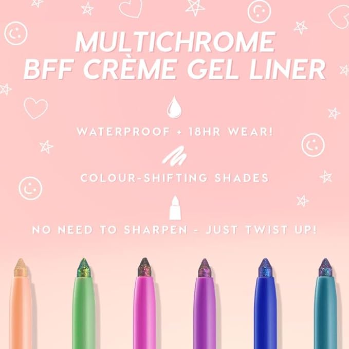 ColourPop Crème Gel Waterproof Chrome Eyeliner - 18HR Wear, Ultra-Pigmented Eyeliner Pencil with Matte & Metallic Finishes - Smudge-Proof, Vegan & Cruelty-Free - Movie Star (0.01 oz)