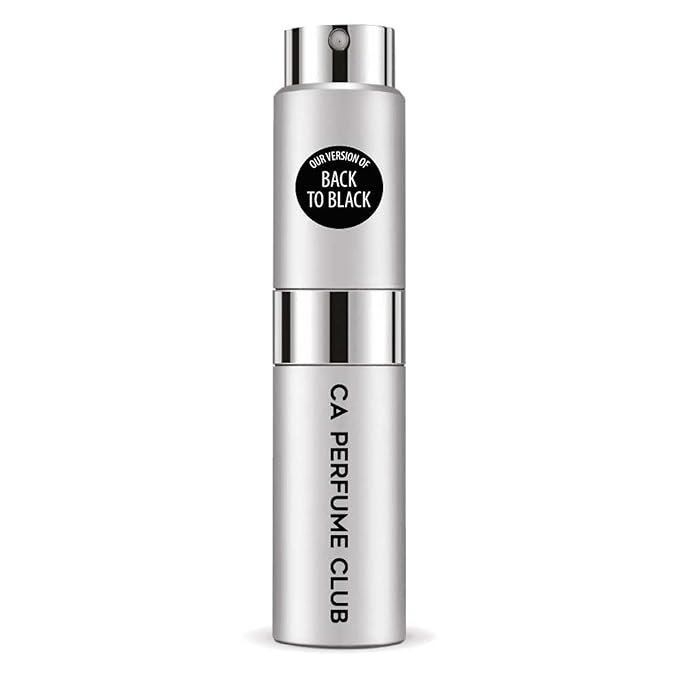 CA Perfume Impression of Back To Black For Women & Men Replica Version Fragrance Dupes Concentrated Long Lasting Eau de Parfum Spray Refillable Atomizer Bottle 0.27 Fl Oz/8ml-X1