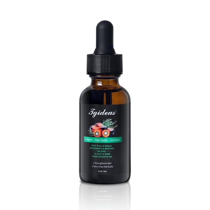 Tgideas Rosemary Batana Oil - Organic Hair Growth -for Scalp & Hair Strengthening - All Hair Types Treatment Oil - Eyebrow & Eyelash Nourishing