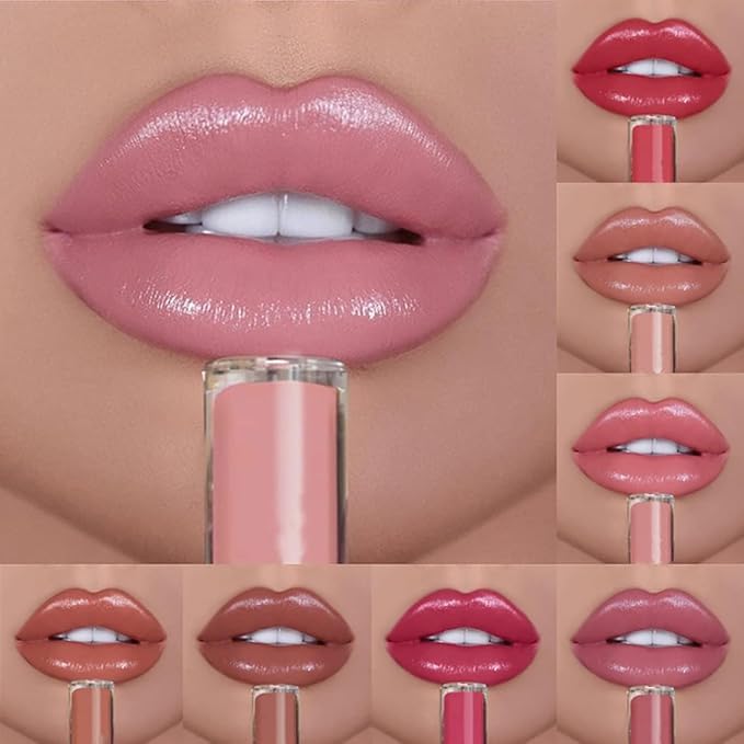 12 Colors Lips Staining Lip Oil, 2025 Upgrade Cream Texture Lipstick Long-Lasting Moisturizing Lip Oil, Waterproof Lipstick Creamy Lip Gloss Non-stick to Cup (#010, One Size)