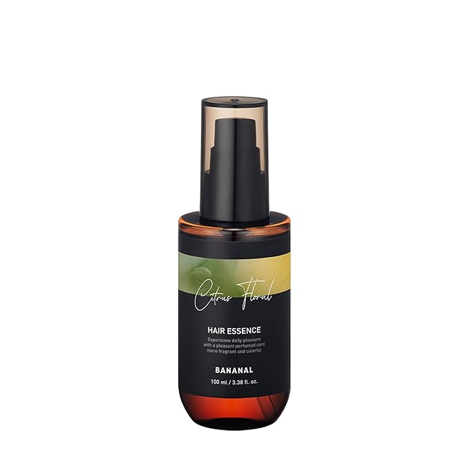 Perfumed Hair Oil & Serum 2-in-1 – Korean Essence Oil for Frizzy, Dry, Damaged Hair & Glass Hair Shine – Argan Oil & Amino Acids – Sulfate & Paraben-Free – Citrus Floral, 100ml / 3.38 fl oz