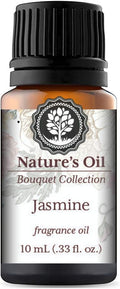 Jasmine Fragrance Oil 10ml for Floral Diffuser Oils, Making Soap, Candles, Lotion, Home Scents, Linen Spray and Lotion